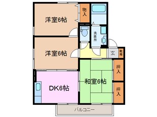 フォルトゥール・スードA棟の物件間取画像